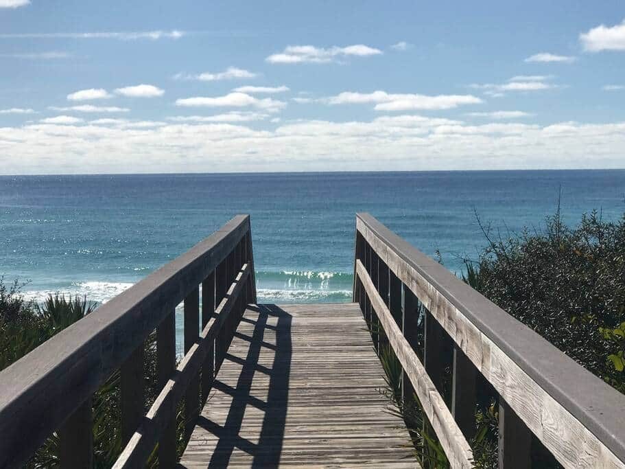 Boardwalk to the private beach access