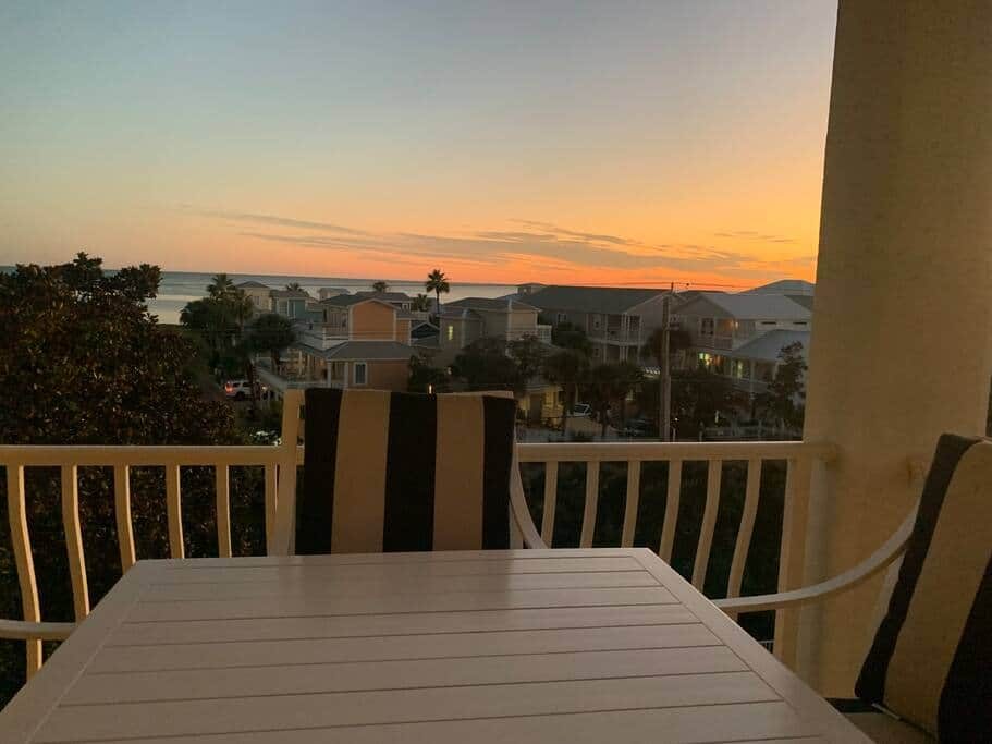 Porch at sunset