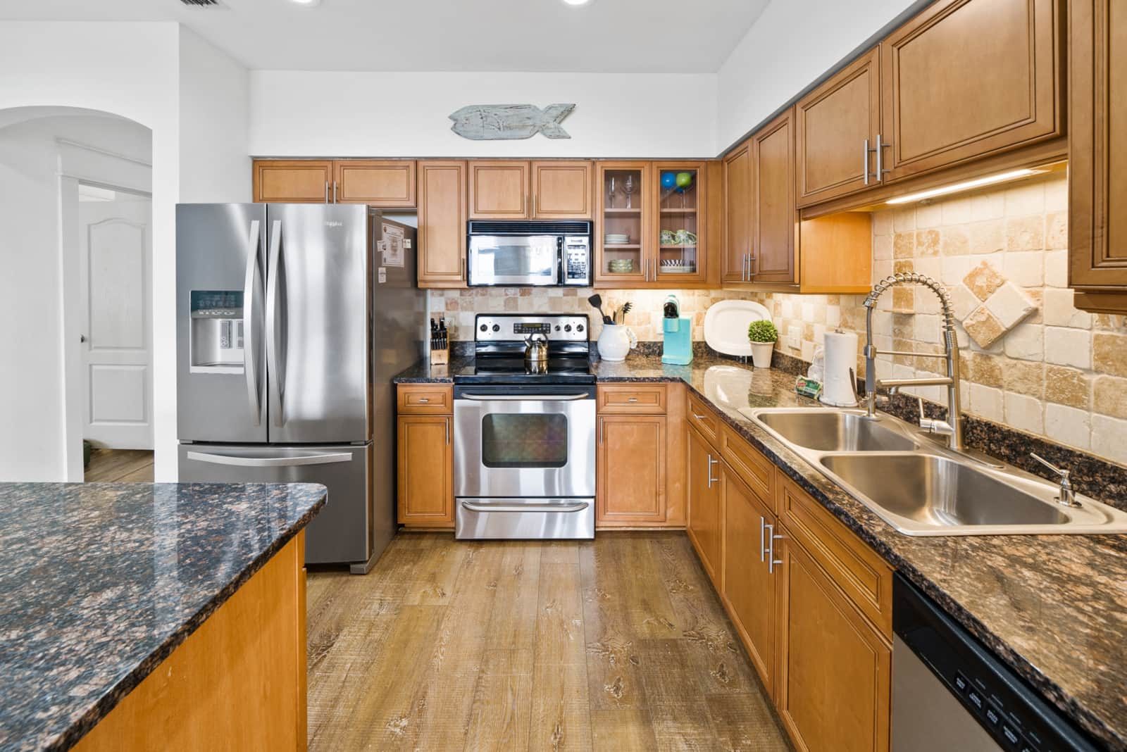Kitchen with full-size appliances